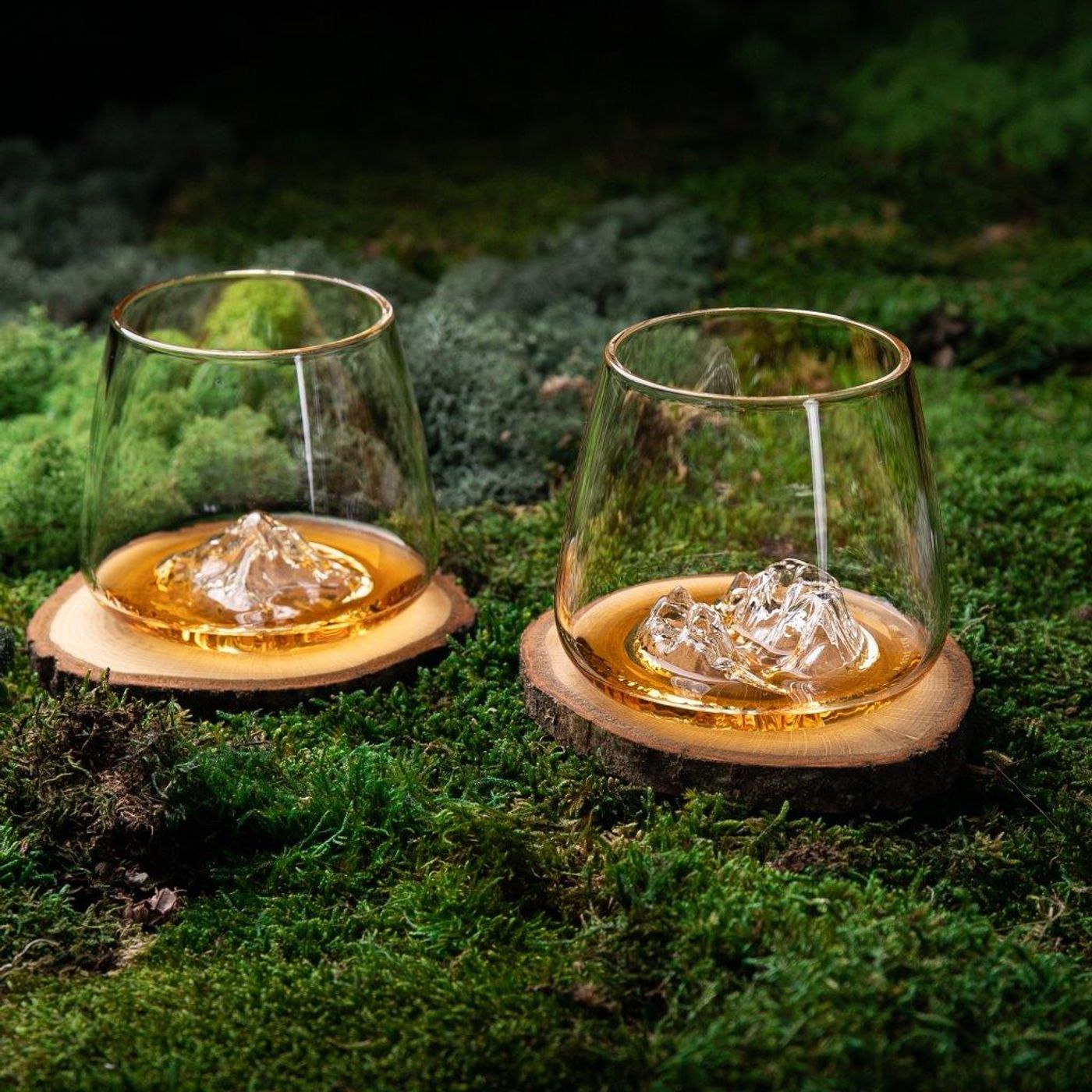 Set de 2 verres à whisky TOPOGRAPHIC : Grand Canyon et Matterhorn